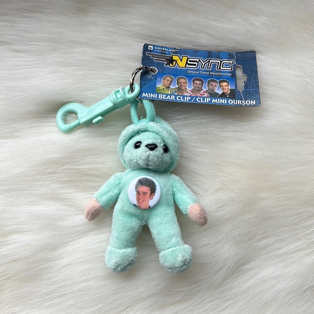 Vintage NSYNC mini bear clip NWT